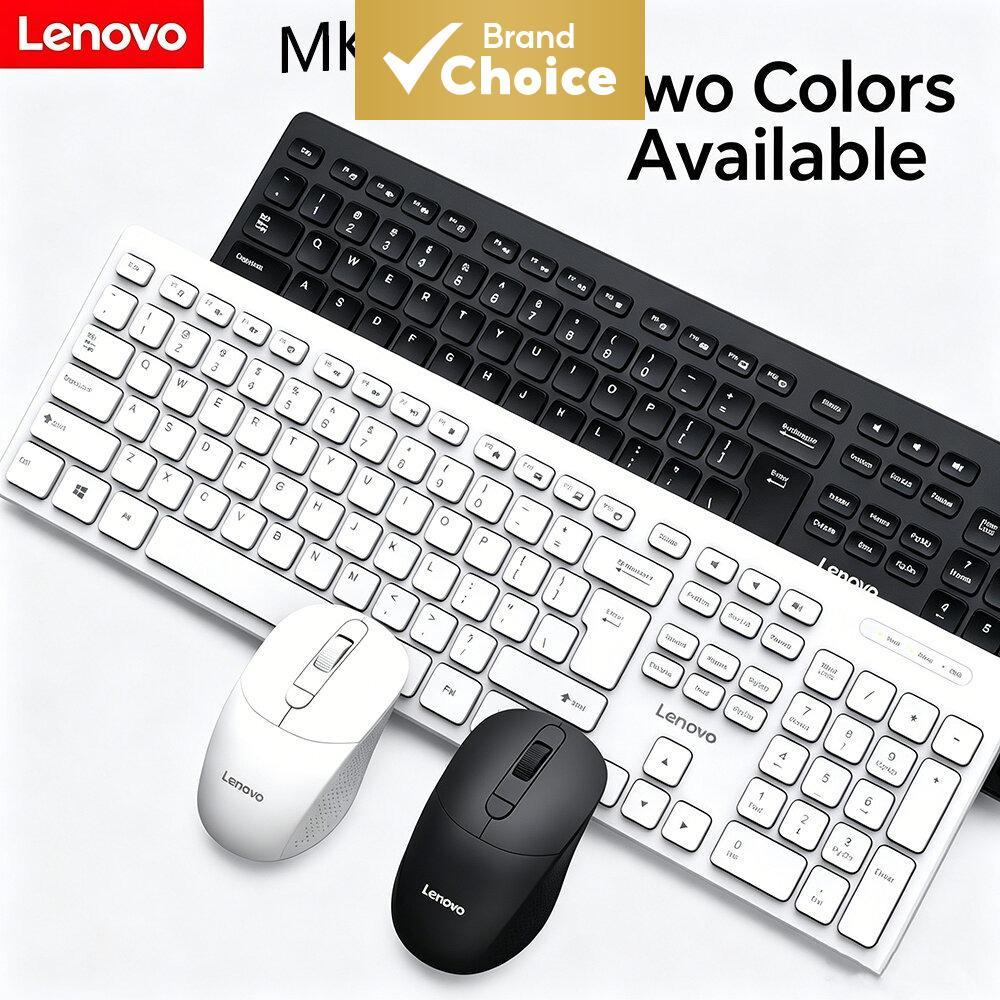 Conjunto de Teclado e Mouse Sem Fio Lenovo MK29 Alcance sem fio de até 10 m Design Minimalista e Fino Combo All-in-One