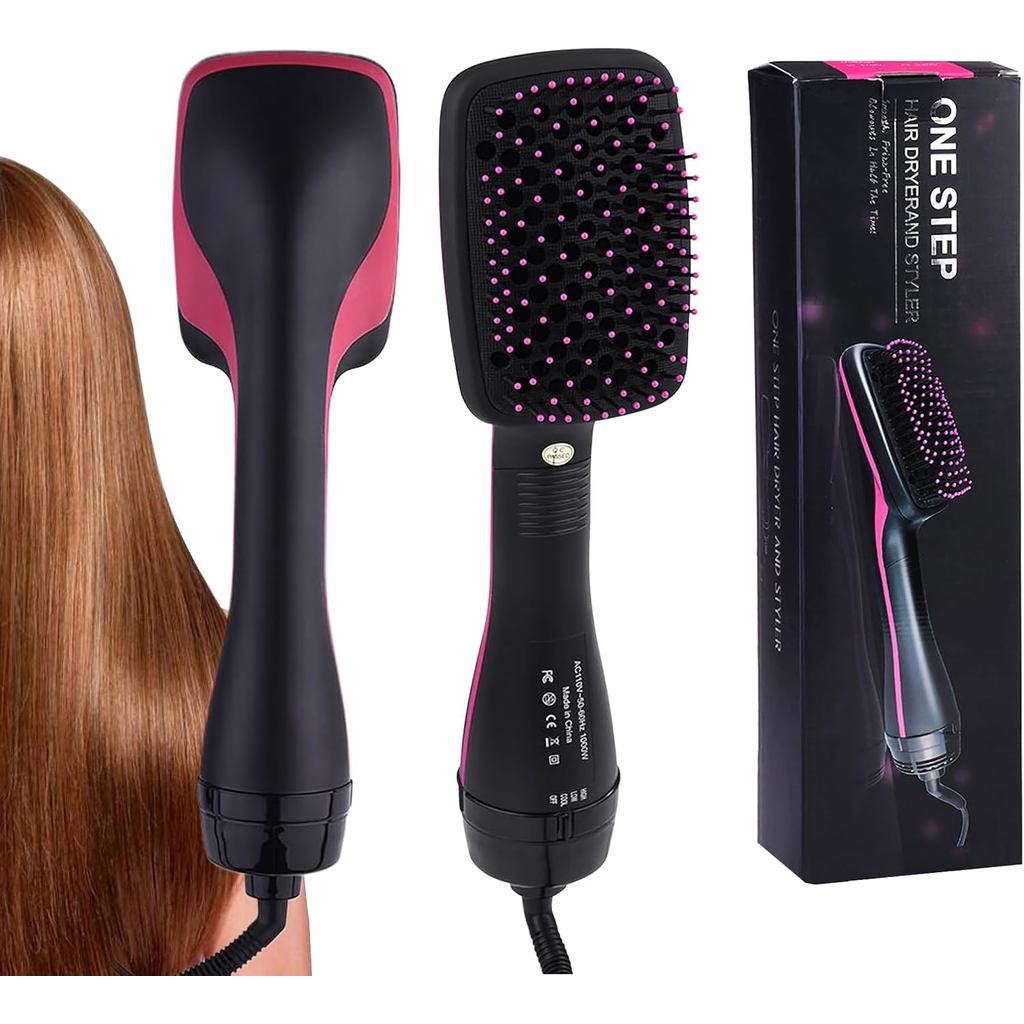 Secador e modelador de cabelo 2 em 1, escova secadora de cabelo de uma só passada, pente secador de cabelo elétrico de a