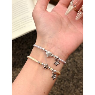 Novo estilo estrela pulseira feminina mão-tecido casal mão corda ins estilo enviar namoradas enviar namorada presente de