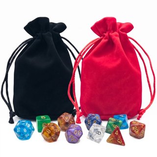 Bolsa De Dados Aveludada Grande | Saquinho Para Dados RPG | Porta Dados Velvet Premium DnD