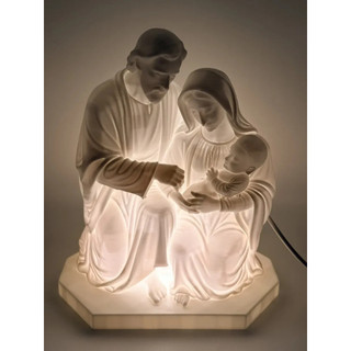 Luminária Abajur Sagrada Família Luz Noturna Led Decoração Natal