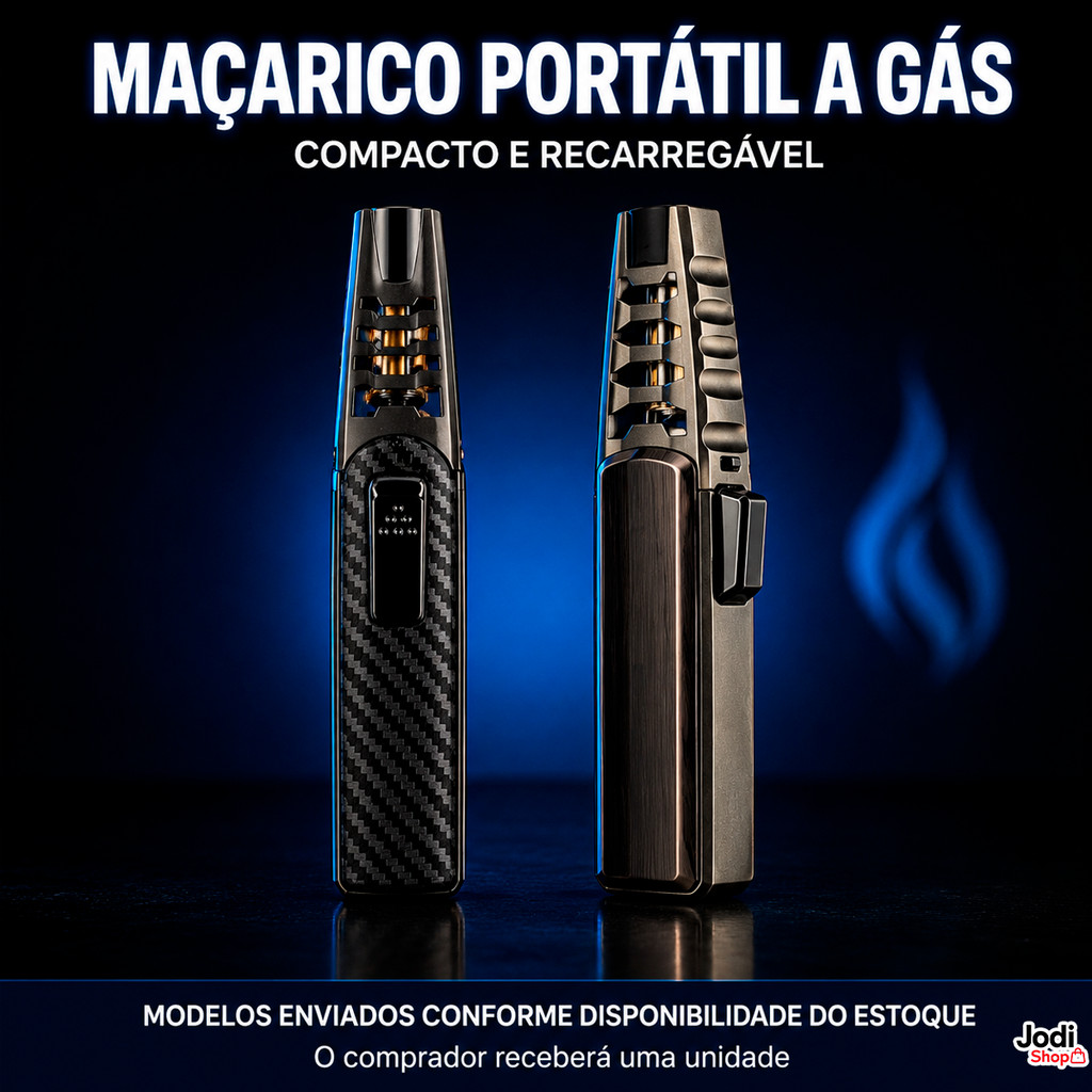 Mini Maçarico Portátil Recarregável a Gás Culinário Gourmet para Cozinha e Confeitaria