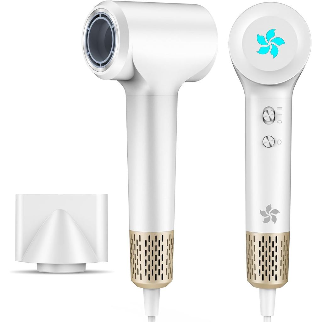 Secador de cabelo iônico, secador de cabelo com 4 milhões de pixels, secador de cabelo profissional, motor sem escovas d