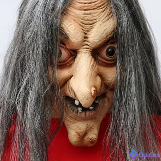Máscara de bruxa de cabelo comprido S15O para o Halloween, ideal para casas assombradas, quartos secretos, feita de láte