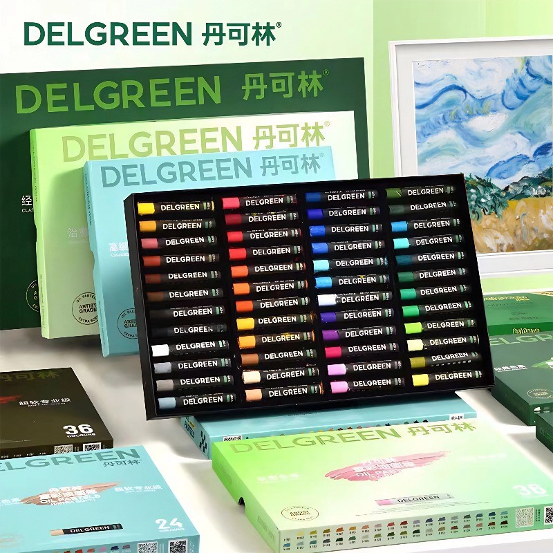 Dan Kelin atualização de grau profissional óleo Pastel macio cor pesada vara arte profissional dedicado crianças escova 