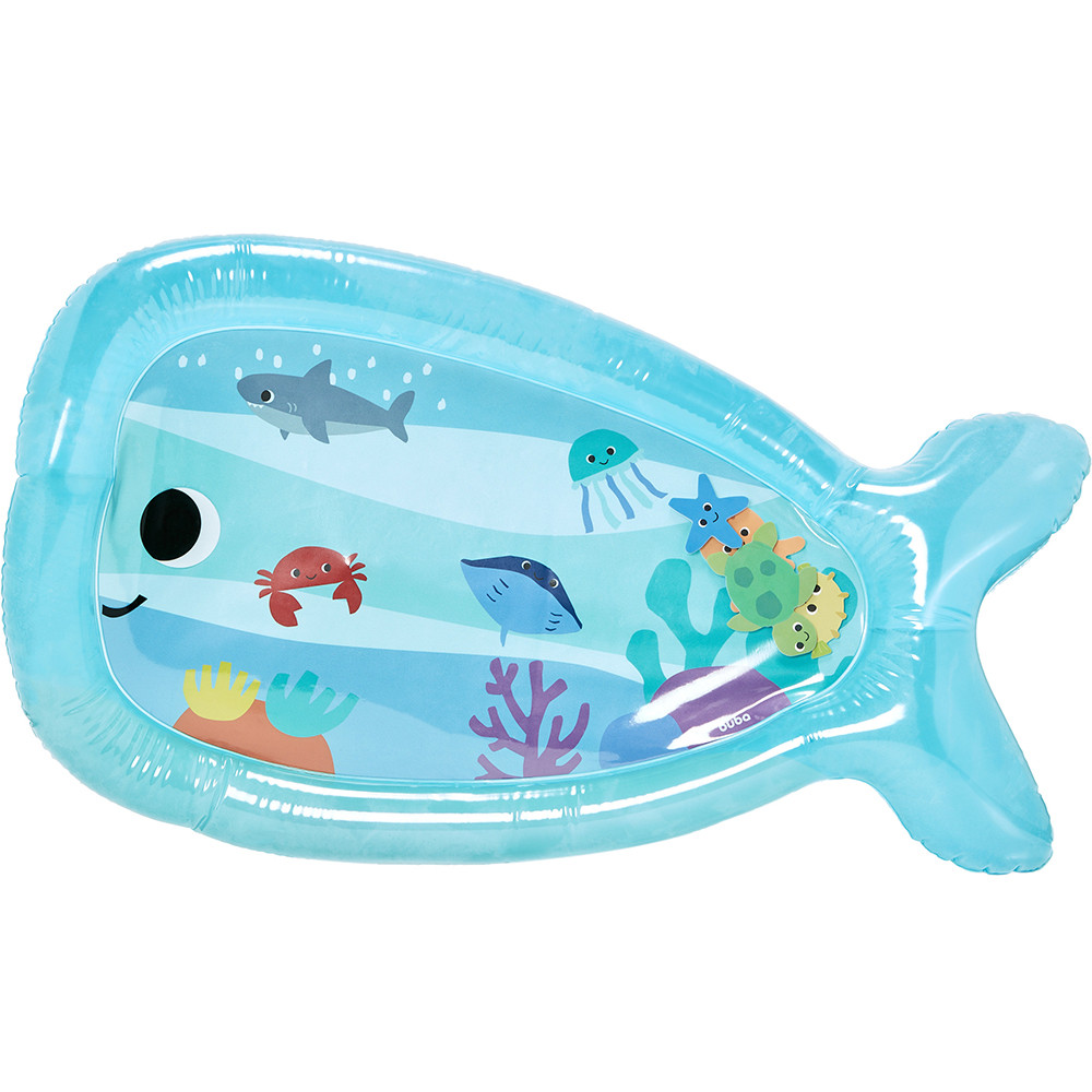 Tapete Sensorial para Tummy Time Splash Inflável Água Bichinhos Coloridos Flutuantes - Buba