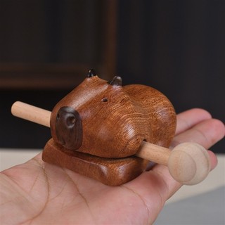 Bonito portátil descompressão baleia madeira percussão escritório escultura em madeira meditação instrumento de percussã