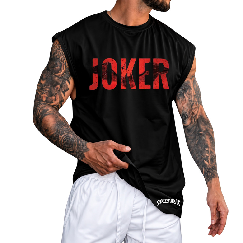 Regata Machão Oversized 100% Algodão Camiseta Cavada Musculação Streetwear Treino Praia Academia