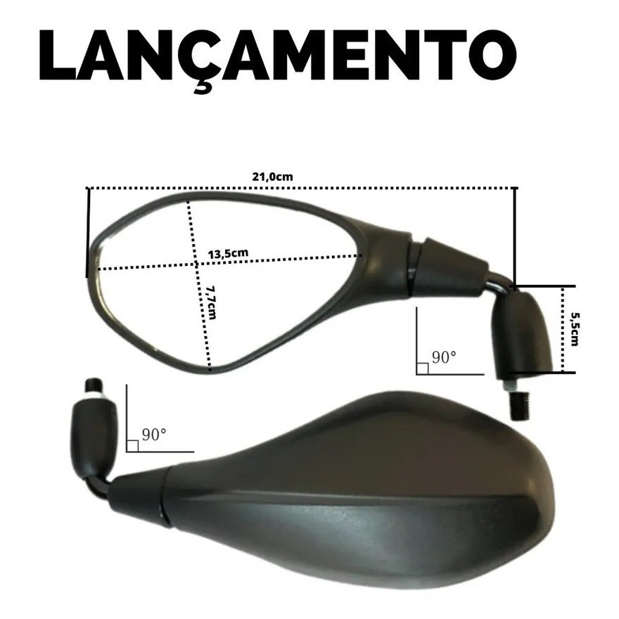 Kit 4 Pisca Led Seta Cb 250 Twister + Retrovisor Bmw F800 Fixo Rebaixado haste curta 90° — imagem 2 de 2