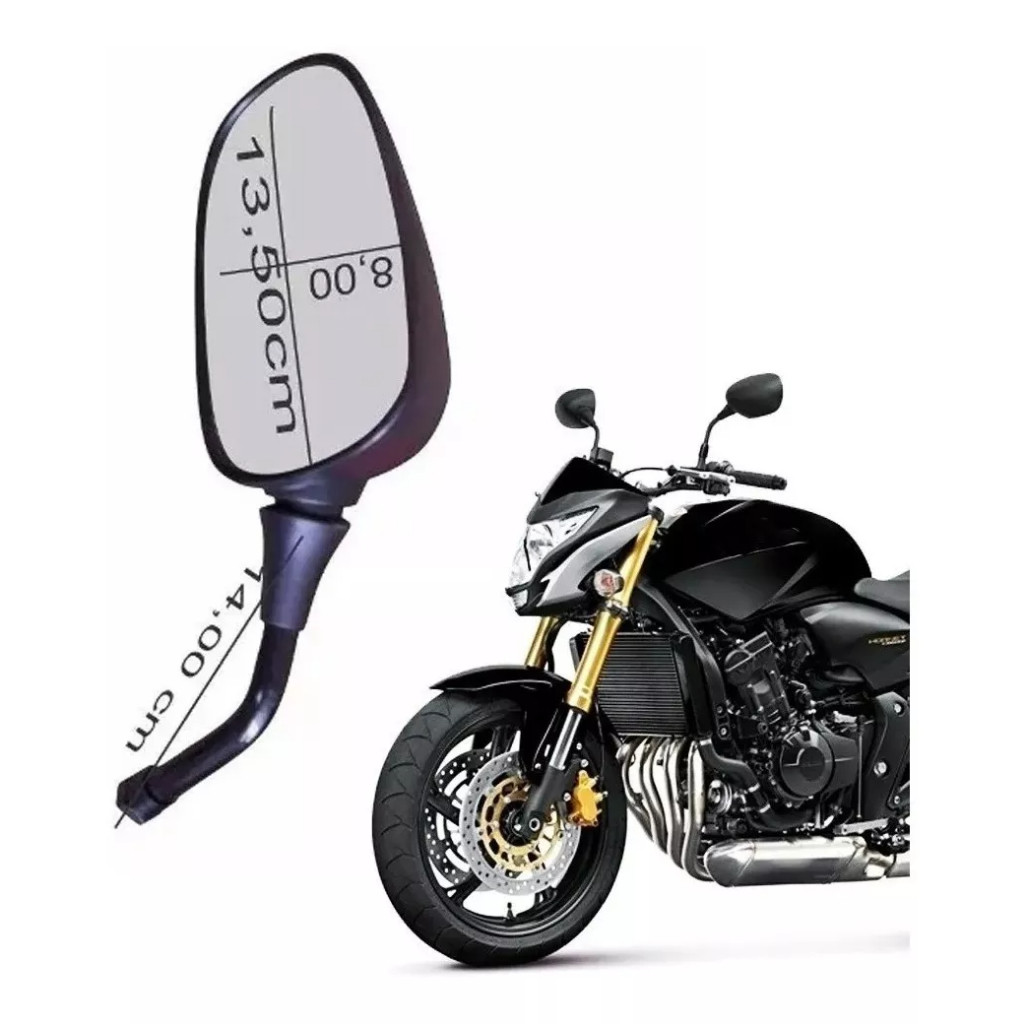 Par Espelho Retrovisor Modelo Honda Hornet 2008 - 2015 Lente Convexa Titan Fan Pop Biz Bros Cb300 — imagem 2 de 2