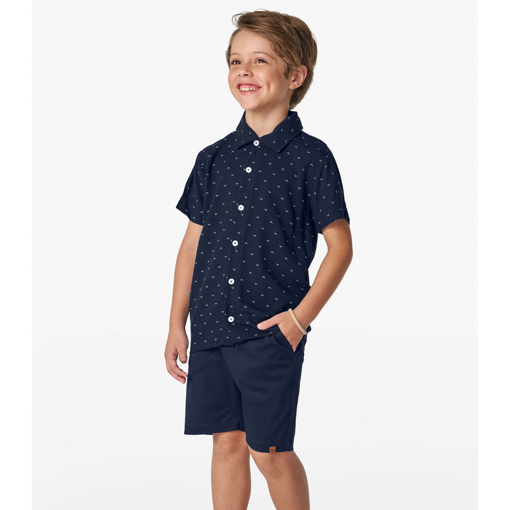 Camisa Infantil Masculina Trick Nick Azul