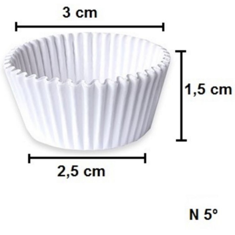 Artimagem Forminha para docinho brigadeiro N° 5 com 100 unidades - Forminha de papel forminha descartável — imagem 2 de 2