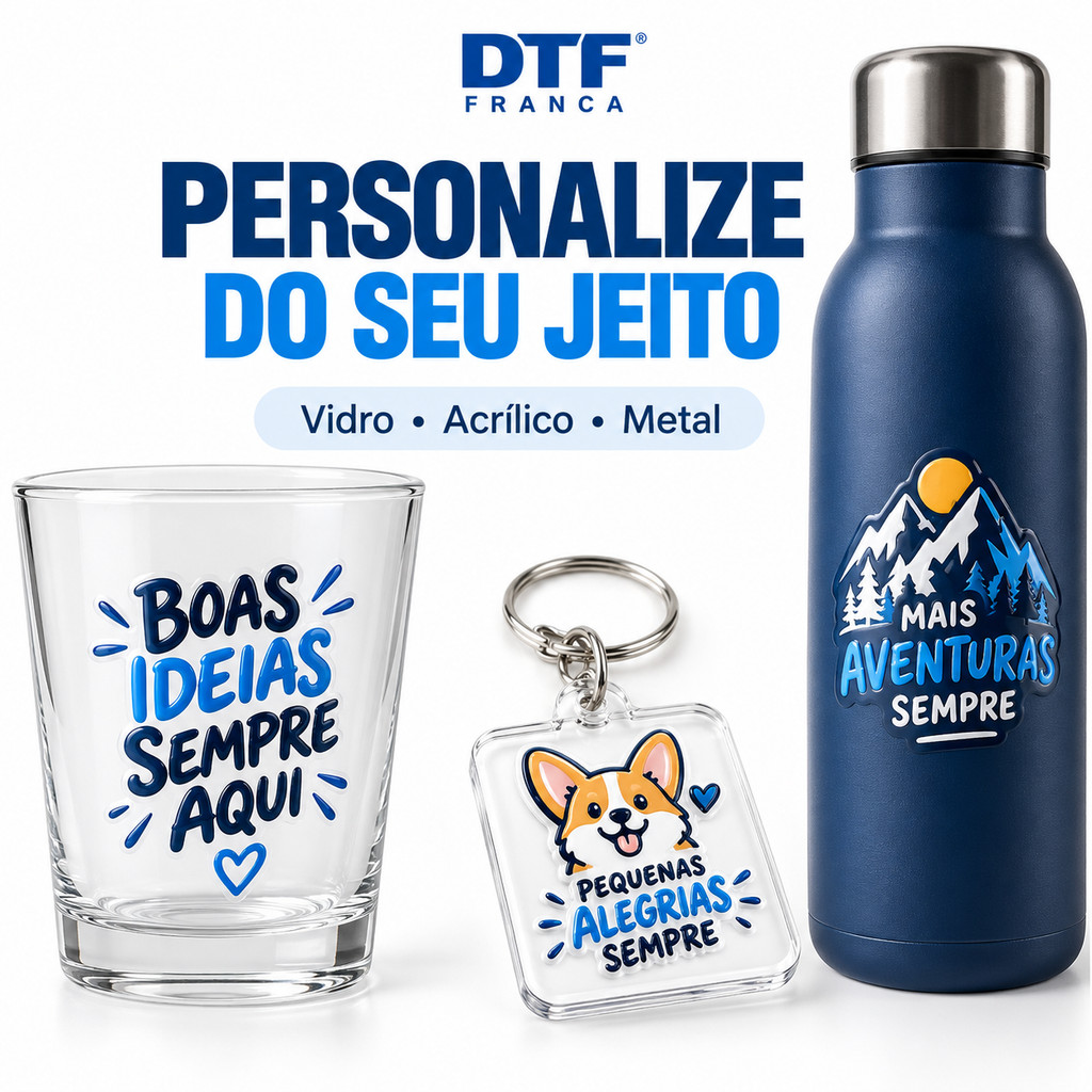 Impressão DTF UV Personalizada Adesivo UV Alta Definição