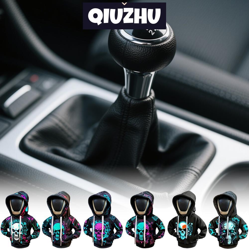 QIUZHU Criativo Crânio Alavanca De Engrenagem Do Carro Com Capuz Roupas Capa Pequeno Hoodie Interior Mudança C2O3