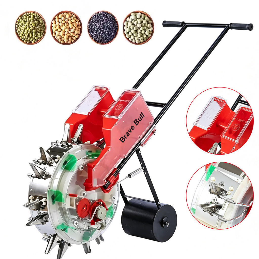 Plantadeira E Adubadeira Manual De Empurrar Motocultivador,Plantadeira Adubadeira Empurrar Automática Soja Milho