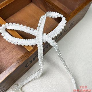 Cartão manga colar mão-costurado gaze cinto Material acessórios imitação pérola decorativa pano tira Chiffon Hanfu gaze 