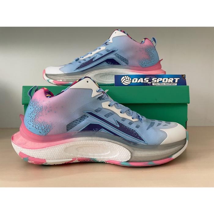 Tênis De Vôlei Karge Jaya wijaya Originais-Branco Azul Rosa , 45