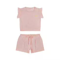 Conjunto Infantil Menina em Tricô Colorittá Rosa