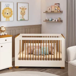 Berço Evolutivo 2 em 1 com Grades Palito em Madeira Maciça Baby Ananda Casatema MadeiraOriginals Beg