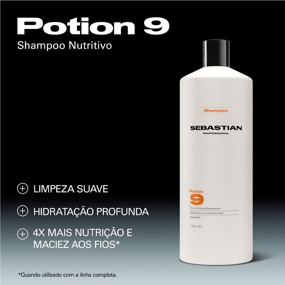 Kit Sebastian Professional Potion 9 Shampoo 1L + Condicionador 1L · foto 2