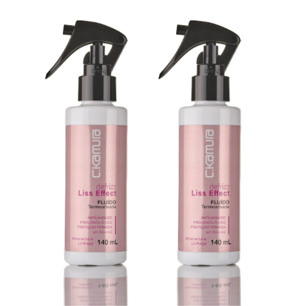 Imagem Kit 2 Fluídos Termoativado Defrizz C.Kamura Liss Effect 140ml