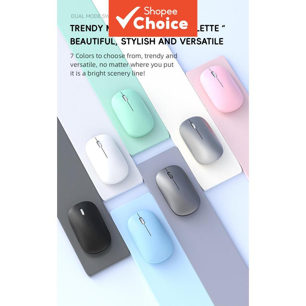 Mouse Óptico Sem Fio Bluetooth & 2.4 GHz com Receptor Nano USB, Portátil, Sem Fios, Rastreamento Suave, Compatível com