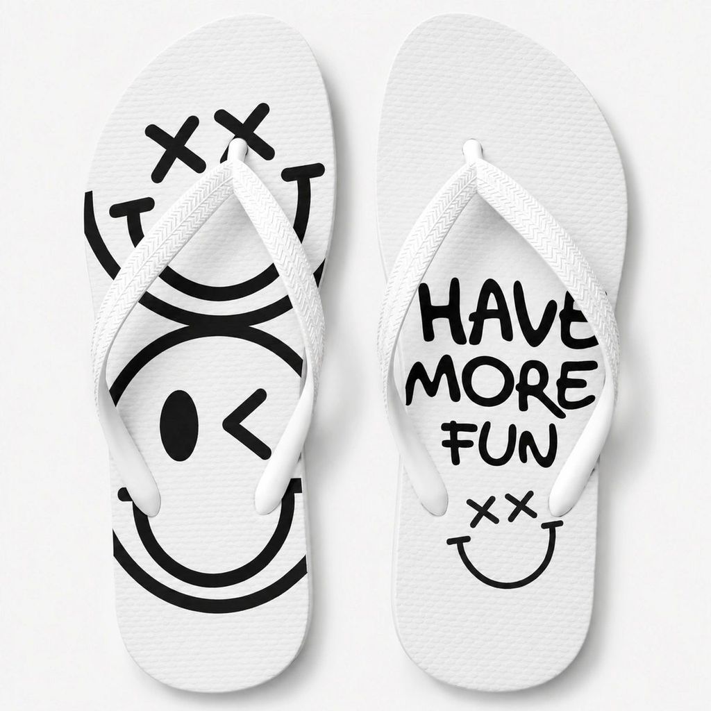 Chinelo Masculino de Dedo Happy Estampado Street Style Macio Confortável Antiderrapante Praia Verão