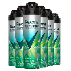 Kit Desodorante Aerosol Rexona Men Impacto 150ml - 6 Unidades