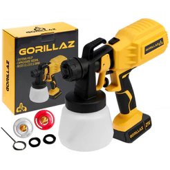 Pistola De Pintura Bivolt Hvlp A Bateria 21v Gpp-800 800ml Gorillaz