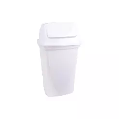 Lixeira Tampa Basculante 7,2 L Casa Bancada Cozinha Banheiro Quintal Branco Plasútil