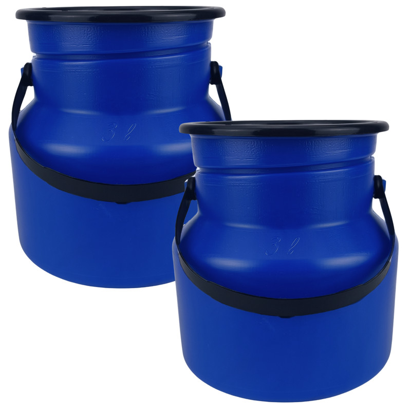Kit 2 Vasilhames para Transporte de Leite Tarro Galão 3 Litros Injesul Bombona