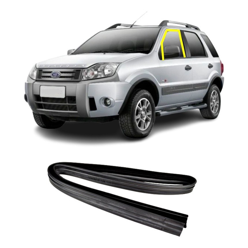 Borracha Vidro Canaleta Porta Dianteira Ecosport Até 2012 Lado Esquerdo Motorista