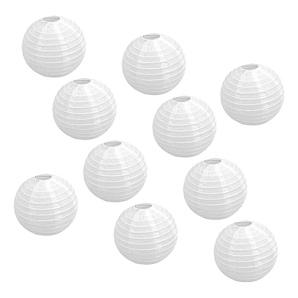 5 ,10  Lanternas Branca de Papel Japonesa Chinesa Oriental 15,20,30,40 cm  Decoração Restaurante Bar Festa em Oferta na Shopee