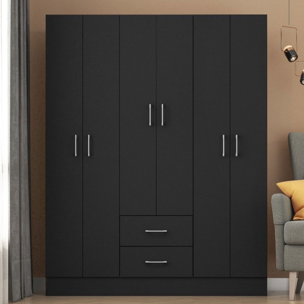 Guarda-Roupa Casal Jamaica 6 Portas 2 Gavetas - Fellicci em Oferta na Shopee