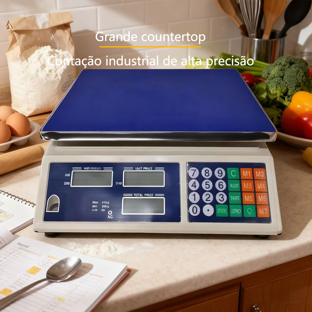 Super Promoção Imperdível Balança Digital 40kg para Comércio Bivolt 110/220V Recarregável com Envio Rápido e Precisão