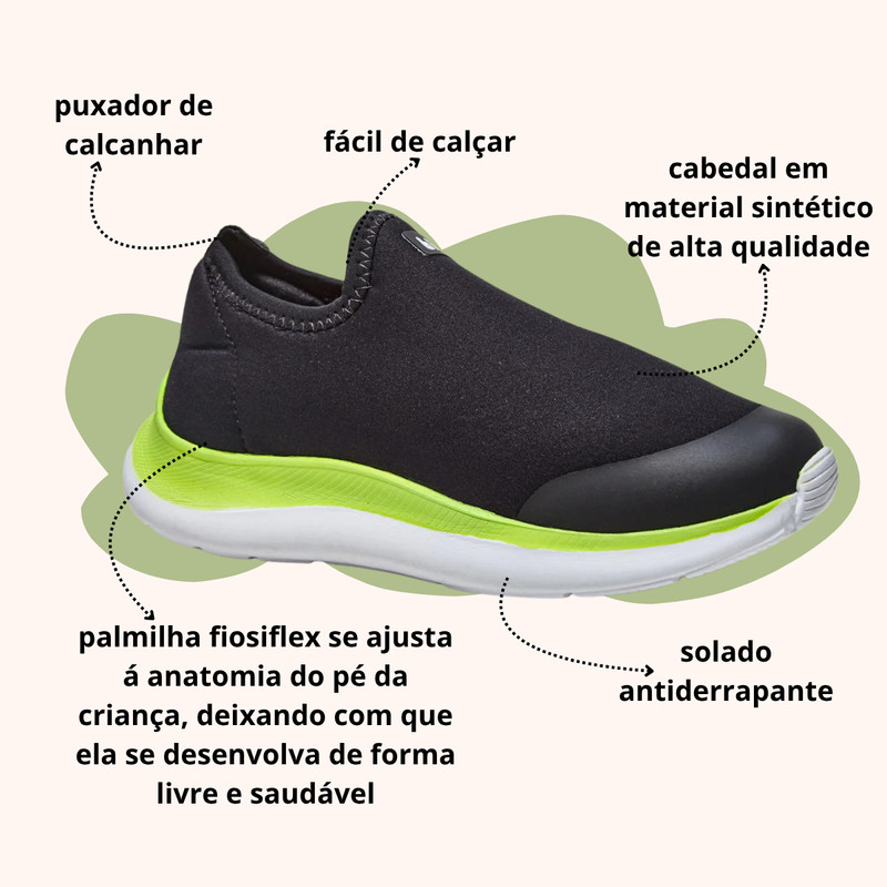 TENIS INFANTIL MASCULINO FEMININO SEM CADARÇO CONFORTAVEL ESCOLA PASSEIO BIBI ORIGINAL