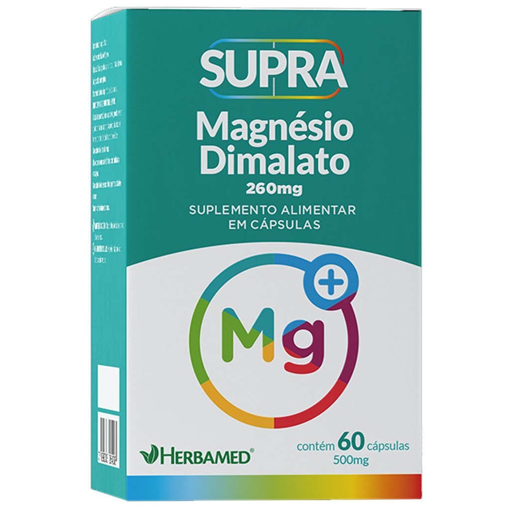 Supra Magnésio Dimalato - 500mg 60 Cápsulas - Herbamed em Oferta na Shopee
