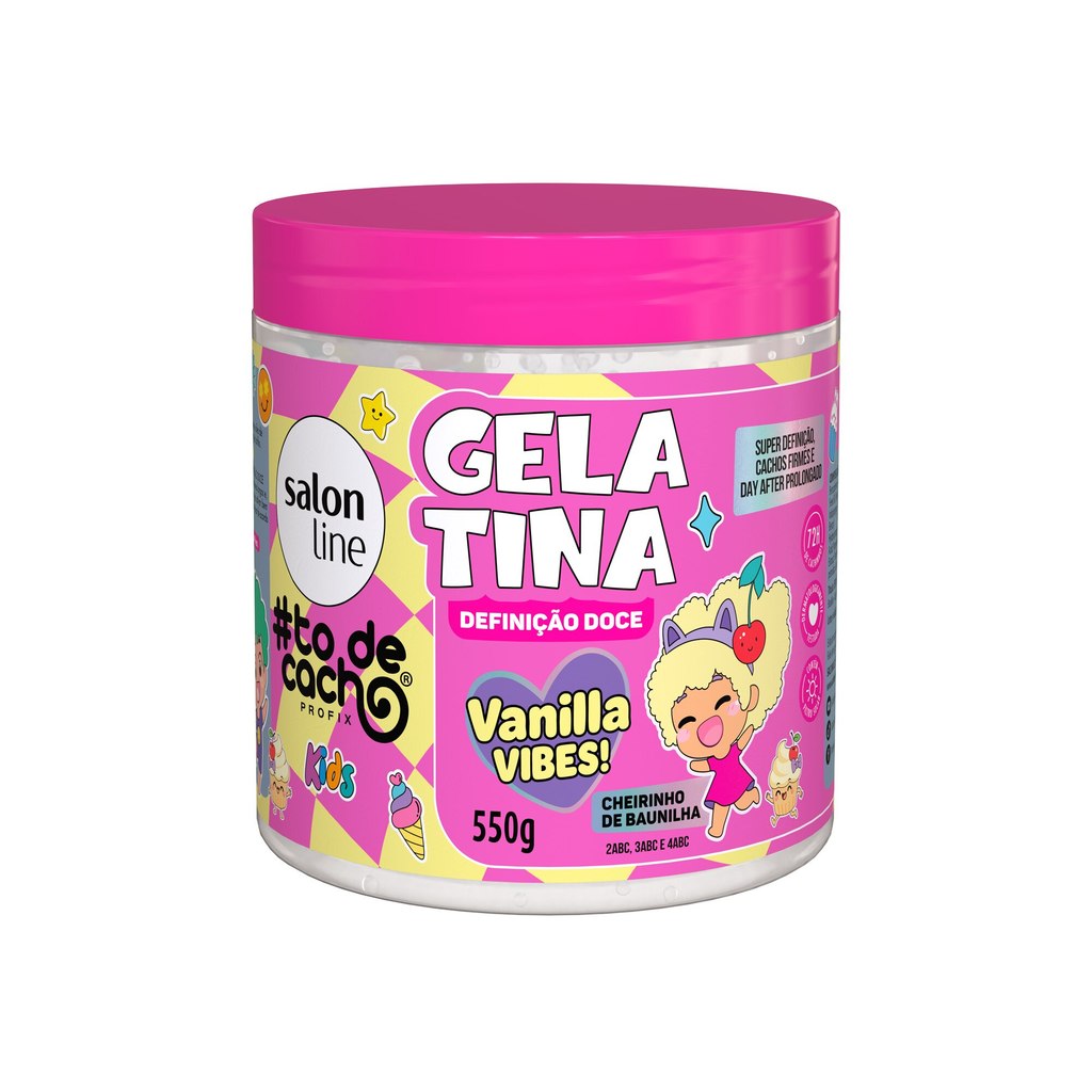 Gelatina #todecacho Kids Vanilla Vibes! 550g em Oferta na Shopee