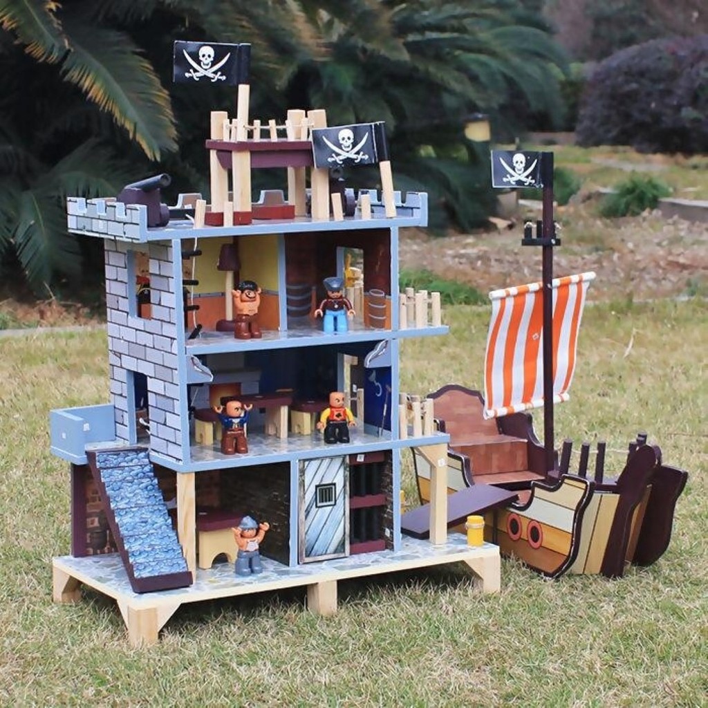 Casa e Barco de Brinquedo Pirata Jack Eva Toys (A162)