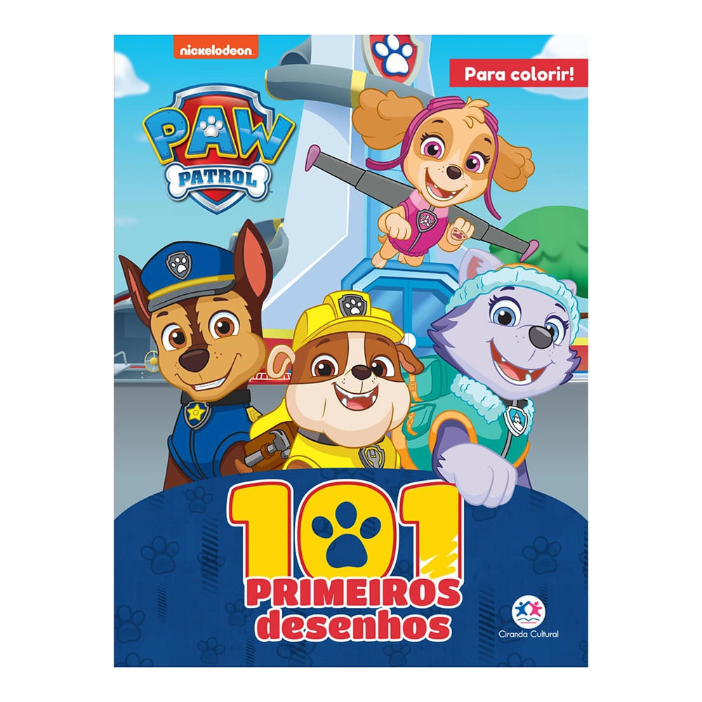 Livro para Colorir 101 Primeiros Desenhos Ciranda Cultural Patrulha Canina em Oferta na Shopee