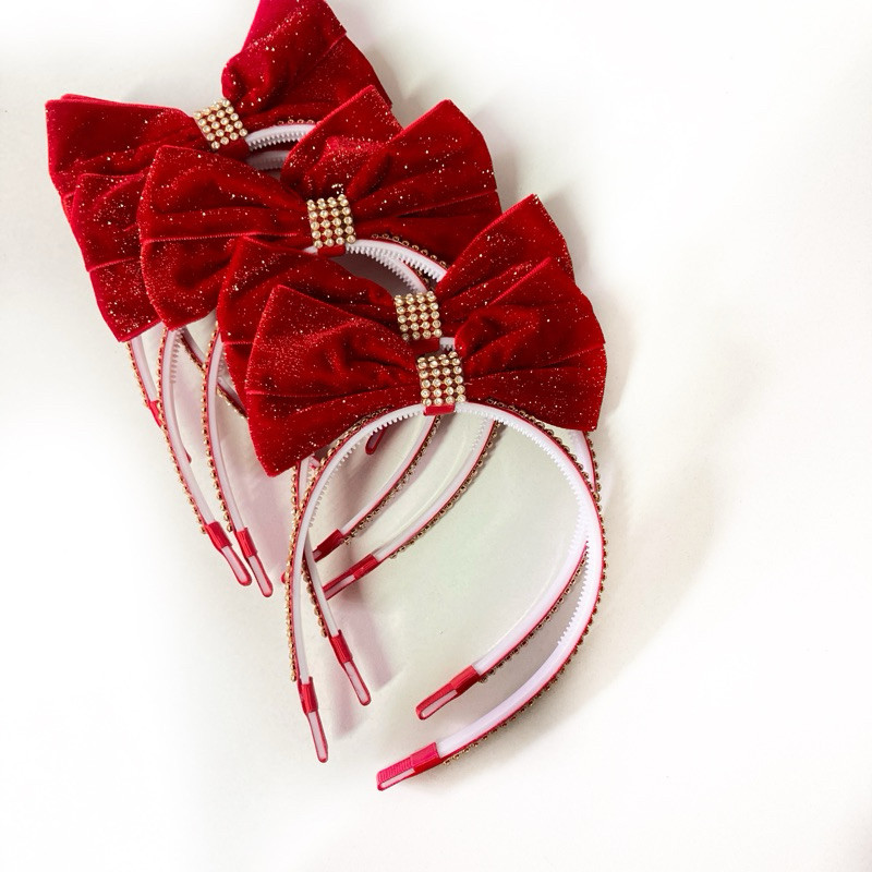 Tiara Infantil Branca de Neve  Laço em Pé de Fita de Gorgorão e Vermelha  Princesa e Fantasia