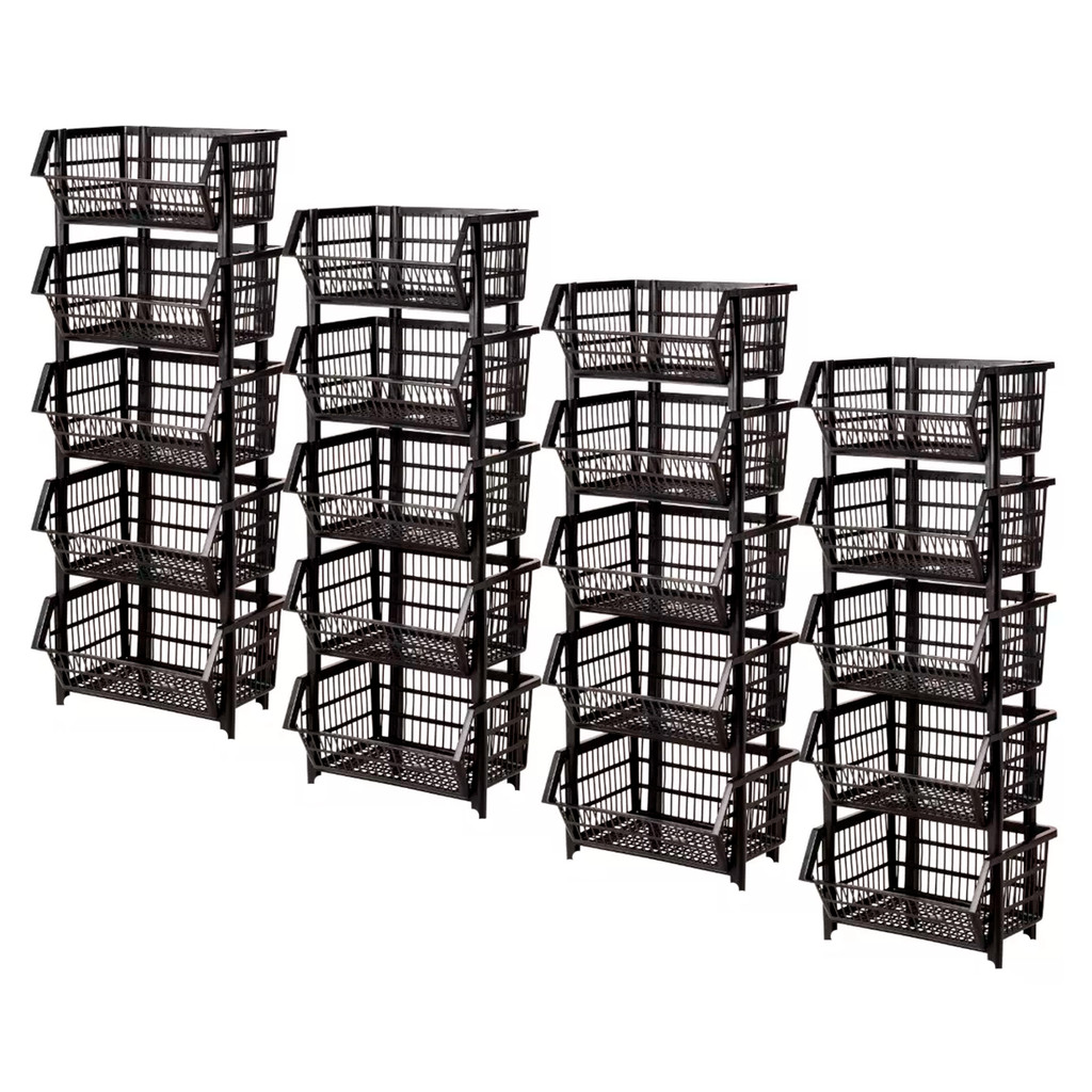 Cesto Empilhável Expositor Organizador Preto 20 Unidades em Oferta na Shopee