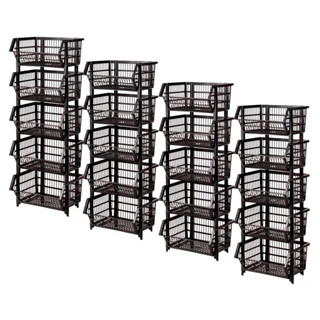 Cesto Empilhável Expositor Organizador Preto 20 Unidades em Oferta na Shopee
