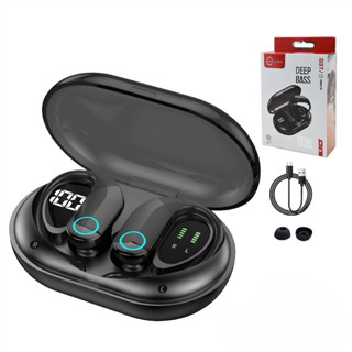 Fone Bluetooth Esportivo G37 com Gancho, Base de Carga LED, Grave Potente e Toque Inteligente anjgg em Oferta na Shopee