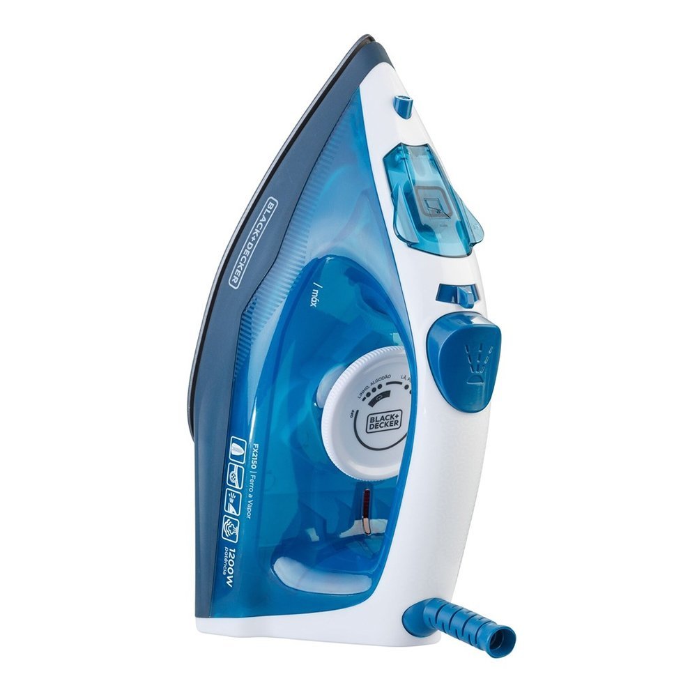 Ferro Vapor Black & Decker FX2150 - Base Antiaderente, Azul, 1200W
