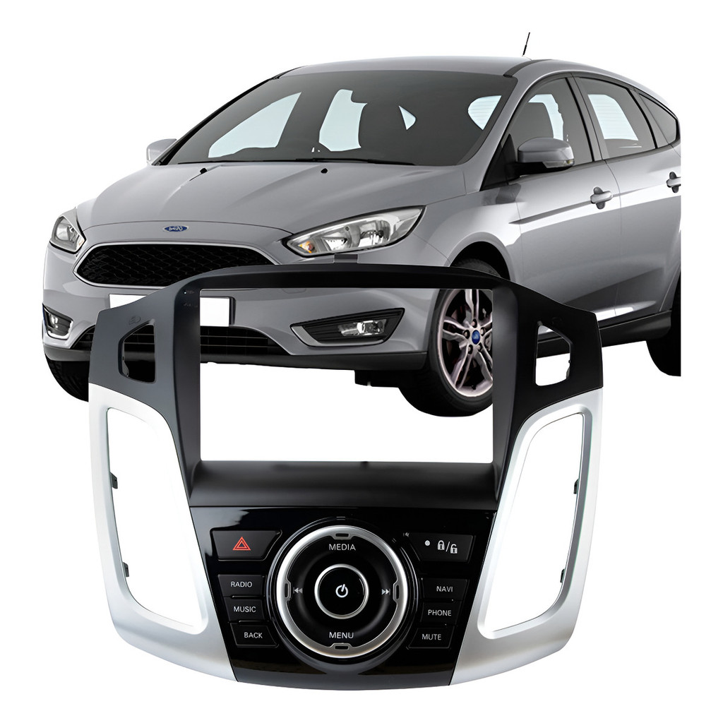 Moldura Central Multimidia 9'' Ford Focus 2014 A 2019