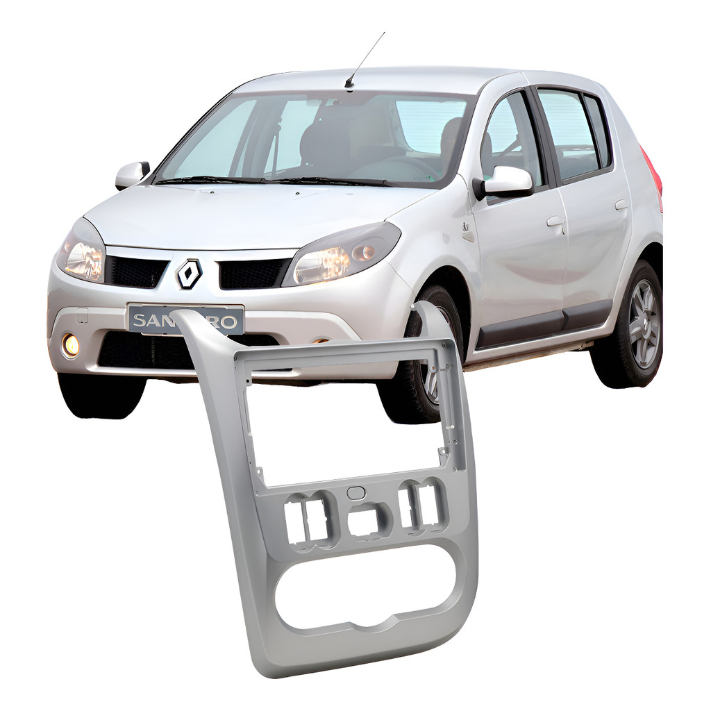 Moldura Multimidia 9 Polegadas Renault Sandero 2008 A 2011