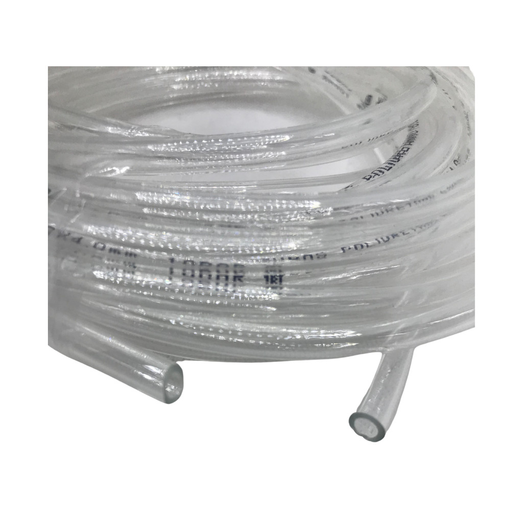 10 mts mangueira pneumática tubo pu cristal transparente 6mm