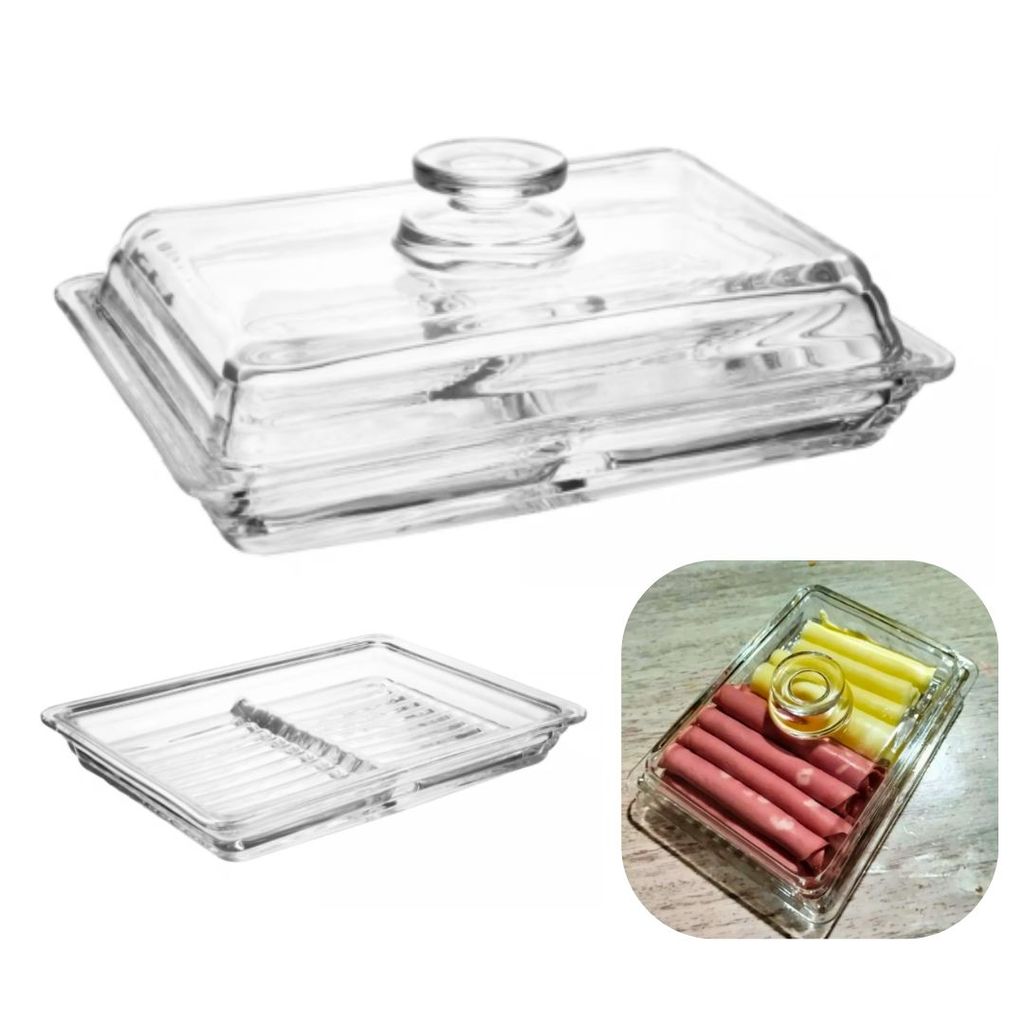 Porta Frios Colmeia em Cristal Com Divisórias 20x15 Lyor Mesa Posta Premium