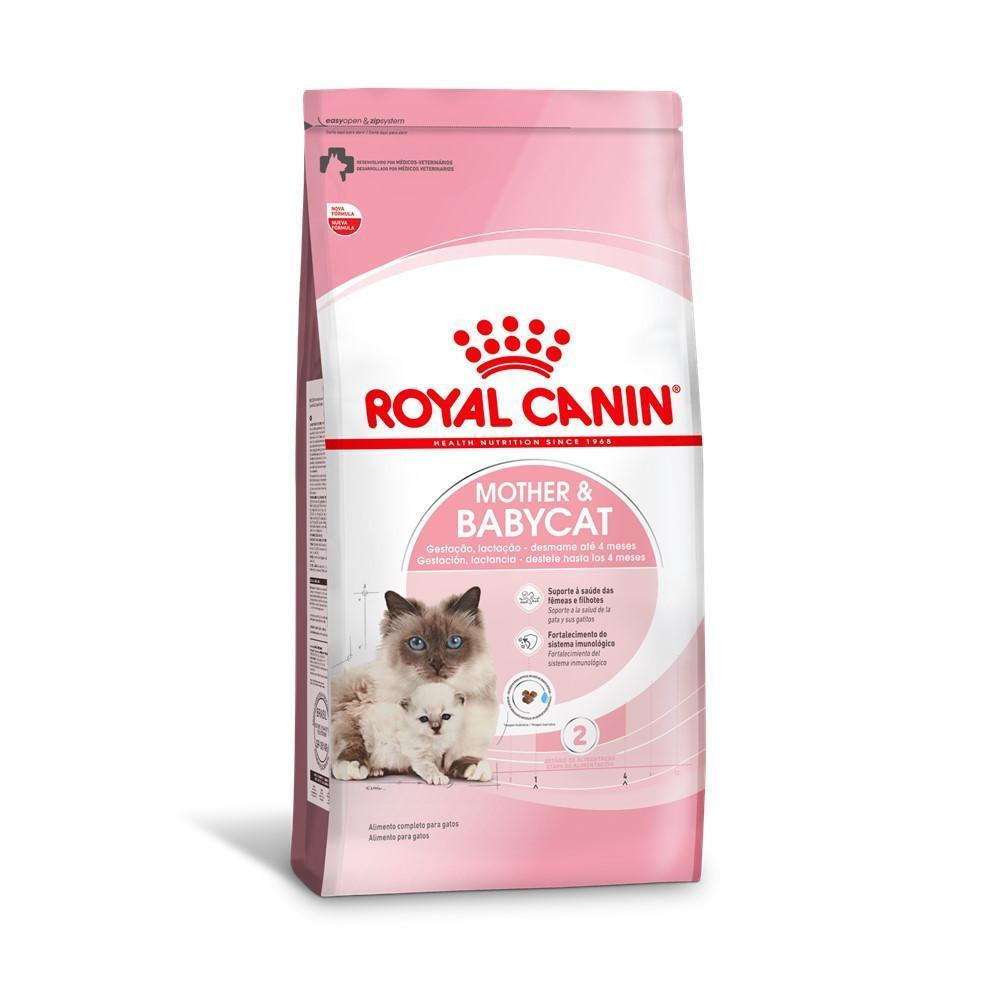 Ração Seca Mother & Babycat para Gatas gestantes/lactantes e Gatos Filhotes de 1 a 4 Meses de Idade - 4 Kg Royal Canin